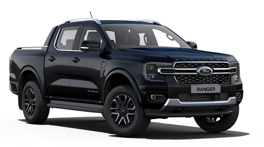 Ford Ranger Double Cab Pick Up, 3.0L 4V V6, Platinum Series, 10 Spd Auto, Agate Black